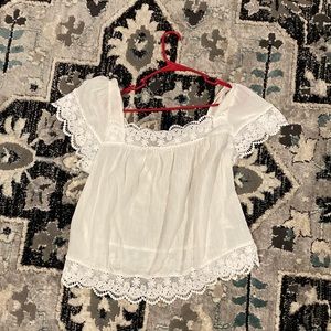 White flowy shirt